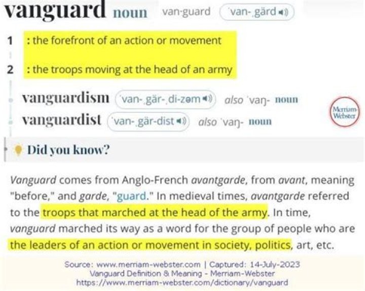 Define: Vanguard - Exploring the Meaning, Importance, and Applications