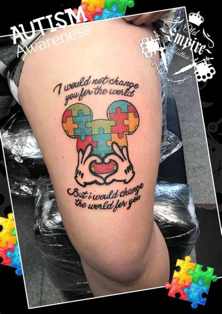 Tattoo Autism Puzzle: A Unique Expression of Awareness and Acceptance